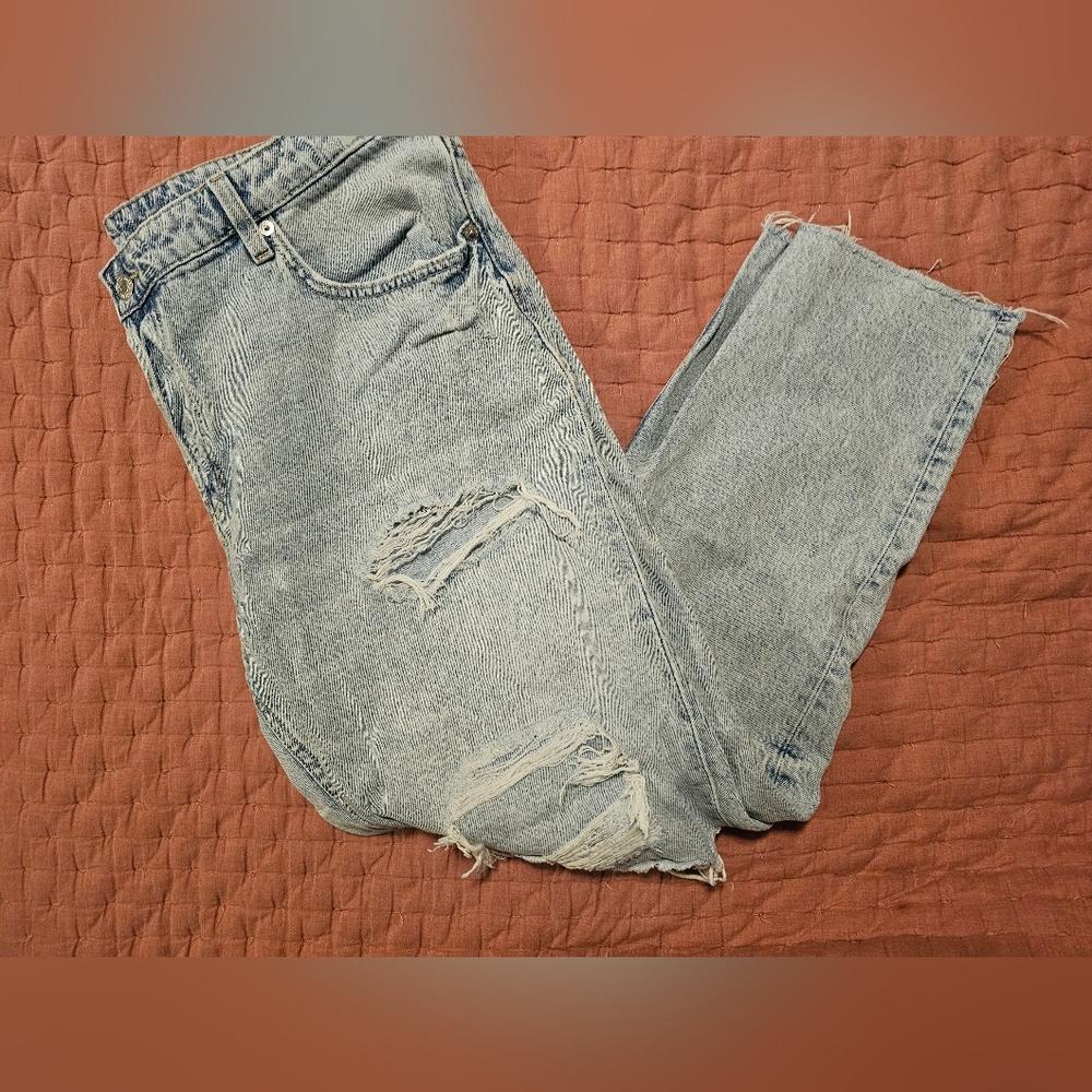 Distressed jeans